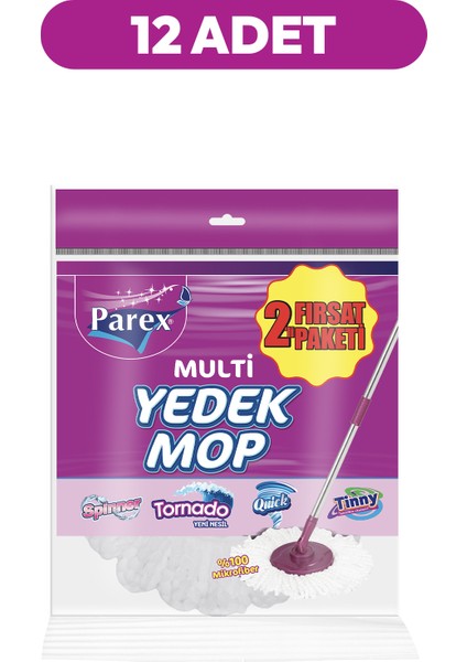 Multi Yedek Mop 2'li Paket (Sapsız) 12LI Set fiyatları