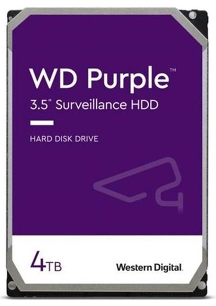 Wd 4tb 3.5 Purple WD43PURZ Sata3 5400RPM 64MB 7-24 Guvenlık Harddisk (Resmi Distribitör Ürünü)
