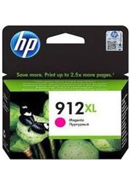 Hp 912XL Yüksek Kapasite Magenta Kırmızı Kartuş 3YL82A