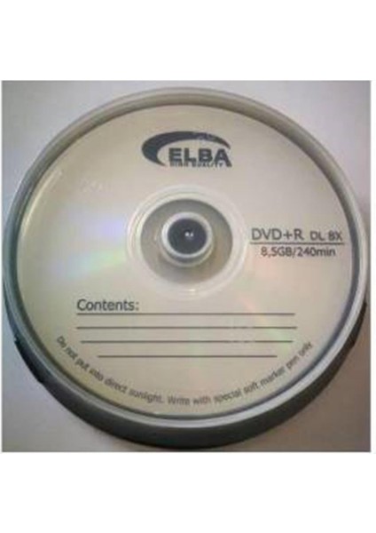 Elba Dvd+R 8.5gb Dl 240MIN 8x 10 Lucakebox