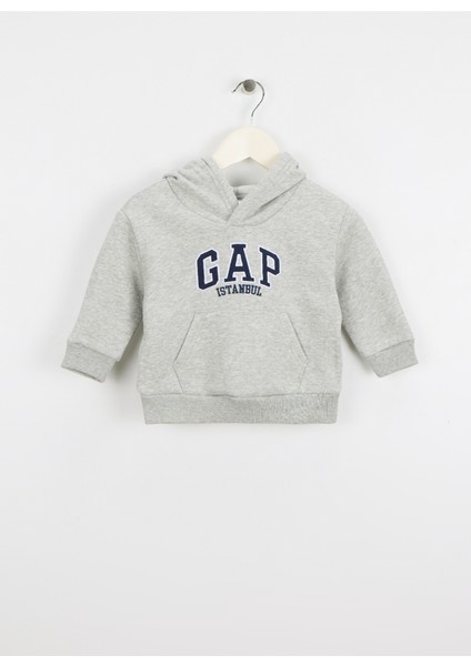 Baskılı Bebek Gri Sweatshırt 825275000-A