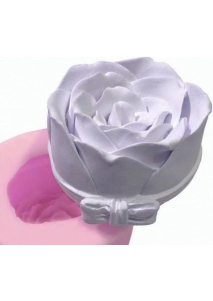3 Boyutlu 6cm Gül Çiçek Silikon Kalıp K-596