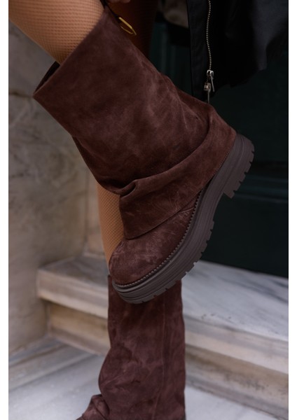 Gabriel Kadin Kahve Gercek Suet Bot modelleri