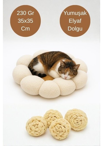 Papatya Yastık – Elyaf Dolgulu Dekoratif Yastık 33X33 cm (230 Gr)