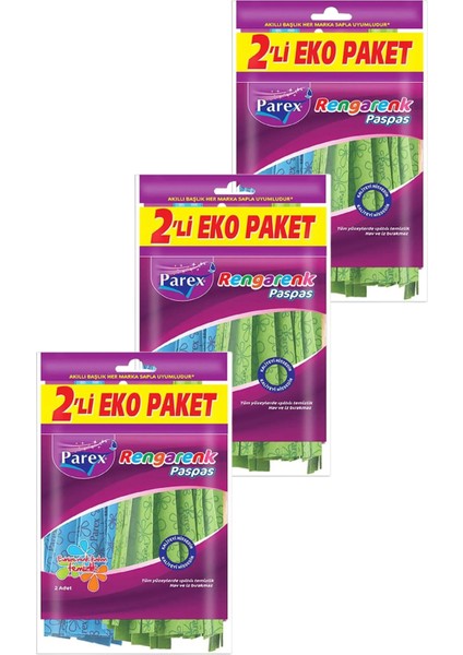 Rengarenk Paspas 2'li Paket Toplam 6 Adet