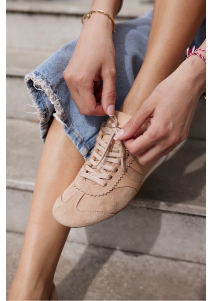 Anna Kadın Taba Suet Bagcıklı Sneaker indirimleri