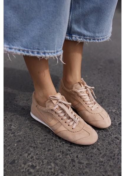 Anna Kadın Taba Suet Bagcıklı Sneaker