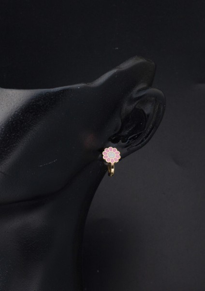 Pembe Papatya Çocuk Küpesi 14 Ayar Altın fiyatları