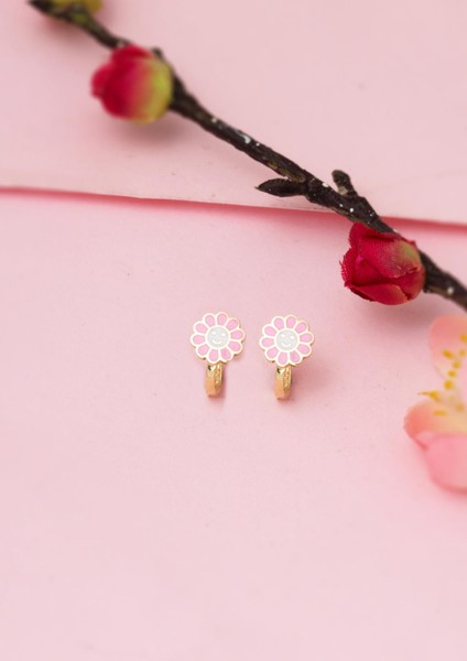 Pembe Papatya Çocuk Küpesi 14 Ayar Altın fırsatları