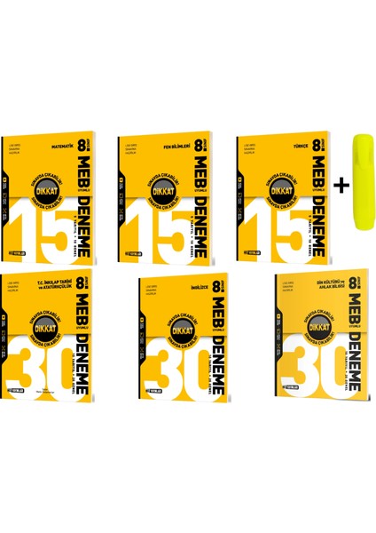 Hız 8. Sınıf 15 Li Matematik Fen Türkçe Inkılap Ingilizce Din Deneme Yeni