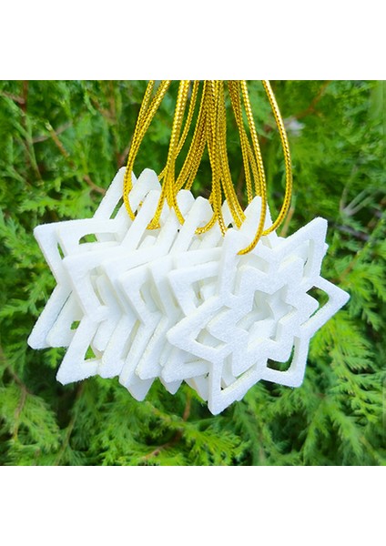 Yılbaşı Çam Ağacı Süsleri 10 Adet Beyaz Yıldız Yeni Yıl Dekoru indirimleri