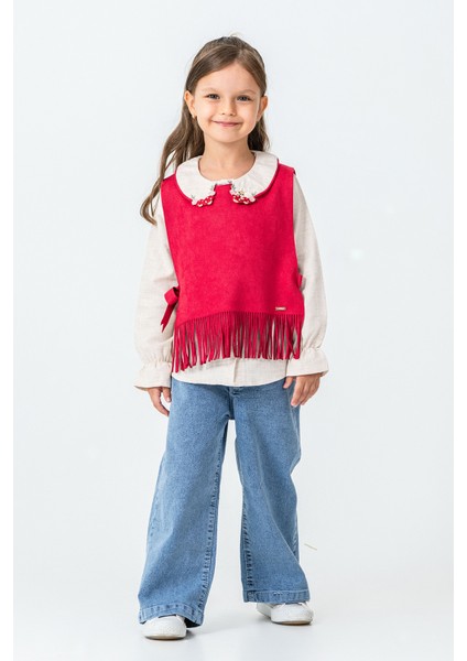 Yakası Tavşan Nakışlı Kız Çocuk 3\'lü Takım - 26K 4473