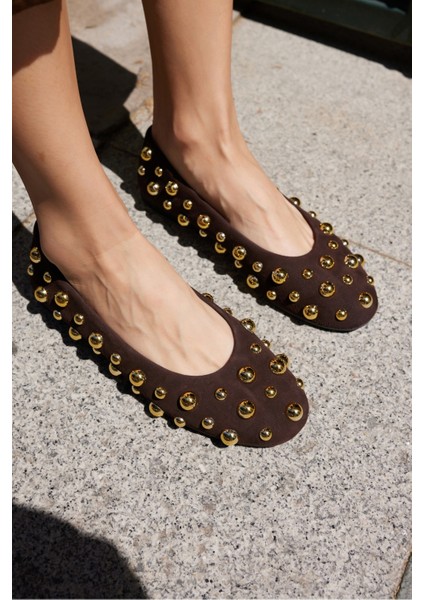 Marion Kadın Siyah Gercek Suet Trok Detay Babet indirimleri