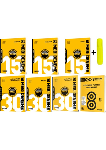 Hız 8. Sınıf Tüm Dersler Deneme Seti 7 Kitap Yeni