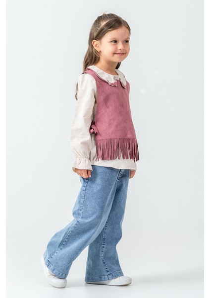 Yakası Tavşan Nakışlı Kız Çocuk 3\'lü Takım - 26K 4473 modelleri