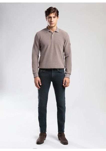 Normal Bel Slim Straight Mavi Erkek Denim Pantolon 261 Lcm 121007 Jagger Ferb Cab Dark