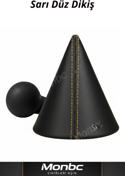 Renault Kangoo Siyah Suni Deriden Üretilen Kaliteli ve Dayanıklı Sarı Spor Düz Dikiş Vites Körüğü modelleri