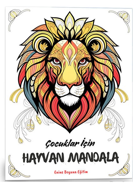 Çocuklar Için Mandala Boyama Kitabı (50 Hayvan Mandala)