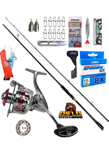 Prime 3000 244CM 6-32GR Oslo Zen Pro Karbon Spin Olta Takımı Seti