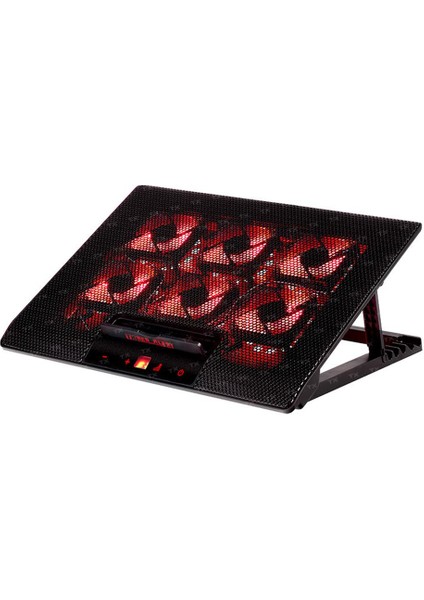 Tx Txacnbred Red Alert 6 LED Fanlı Dijital Fan Kontrolcülü, Yükseklik Ayarlı Sogutucu