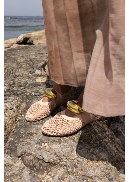 Musiala Kadın Siyah File Gold Detay Ithal Aksesuar Babet fiyatları