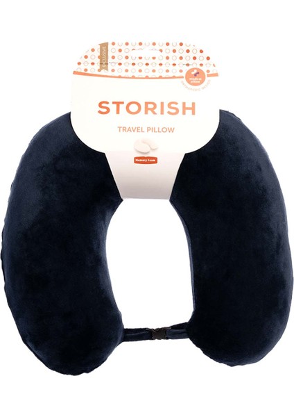Visco Seyahat Boyun Yastığı Kadife Mavi