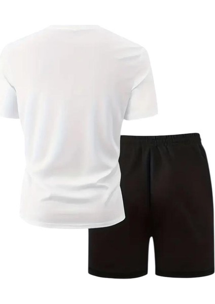 Yazlık Rahat Baskısız Şort ve Tişört Takımı fiyatları