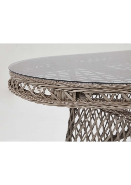 Sofia Bahçe Yemek Masa Seti Gri