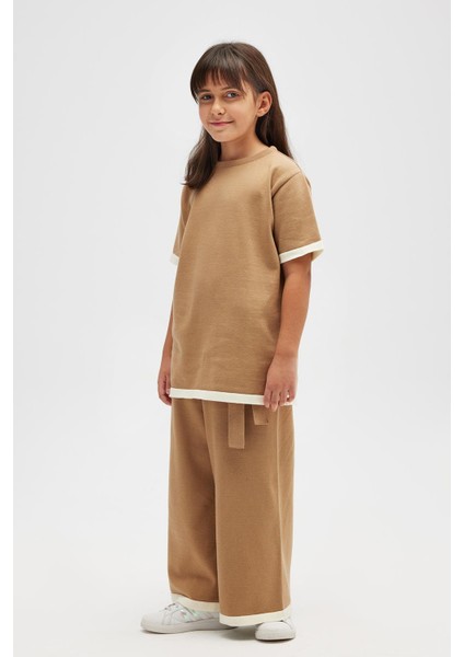 Rumi Çocuk Triko Pamuk Pantolon - Camel fiyatları