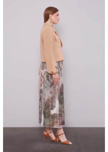 CAMEL-HAKİ Bel Büzgülü Etek Takım fiyatları