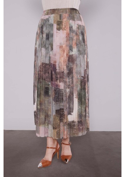 CAMEL-HAKİ Bel Büzgülü Etek Takım indirimleri