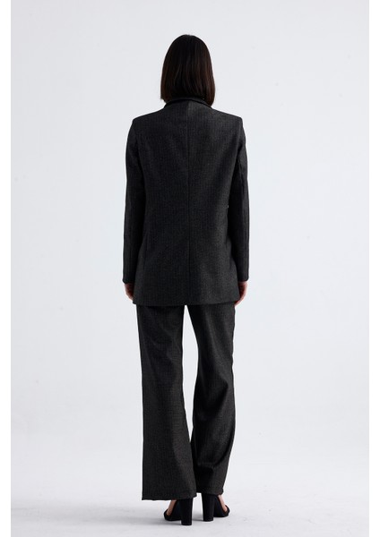 Astarlı Kruvaze Mevsimlik Kadın Ceket | CKT35837CK Antrasit indirimleri