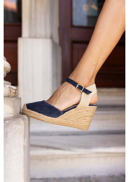 Chris Kadin Bej Gercek Deri Suet Espadril Sandalet indirimleri