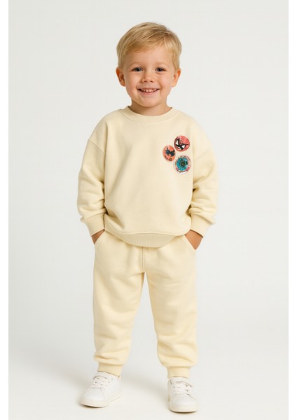 Erkek Çocuk Amalfıcoast Yazılı Alt-Üst Takım Krem fiyatları