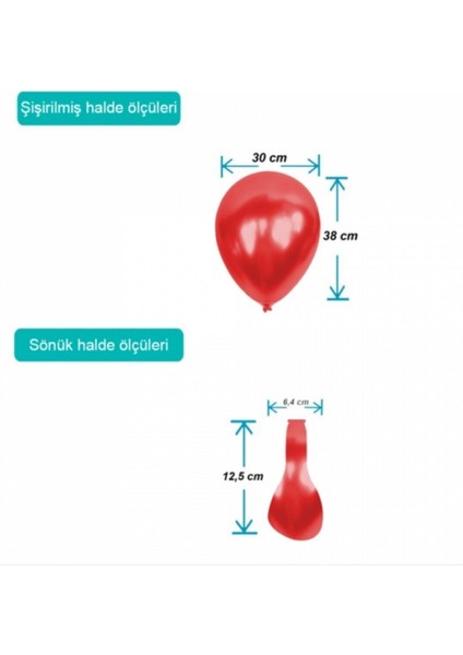 Metalik Balon Baskısız (100 'lü) Kırmızı fiyatları