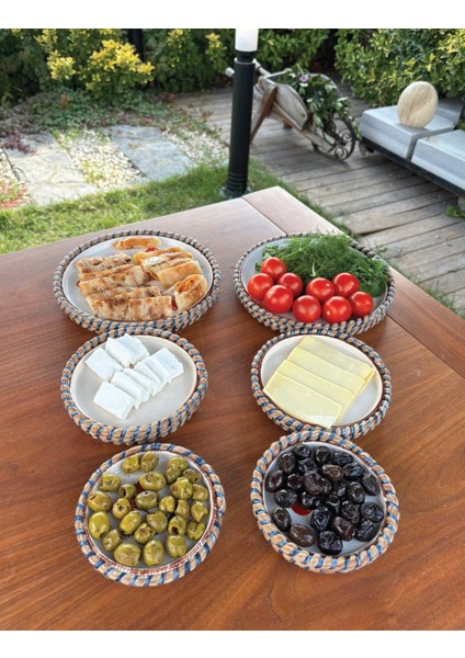 El Yapımı Doğal Ip Sarma Kiraz Desenli 6’lı Sunum & Servis Seti – Rustik ve Dekoratif Sofra Takımı modelleri