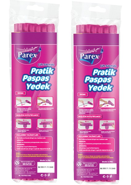 Pratik Paspas Çift Sıkmalı Yedek 2'li Paket