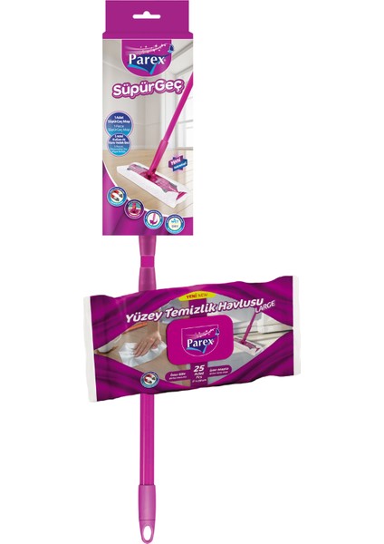 Süpürgeç Yer Temizlik Sistemi ve Yüzey Temizlik Havlusu Paketi