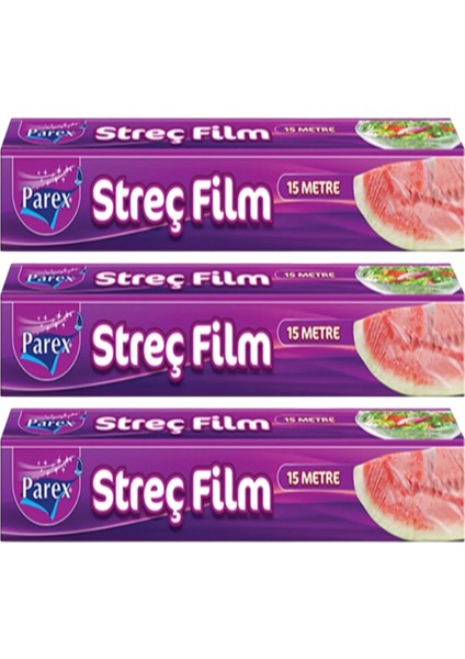 Streç Film 15 Mt Üçlü Paket