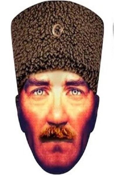 Atatürk Maskesi Karton 10 Adet Renkli