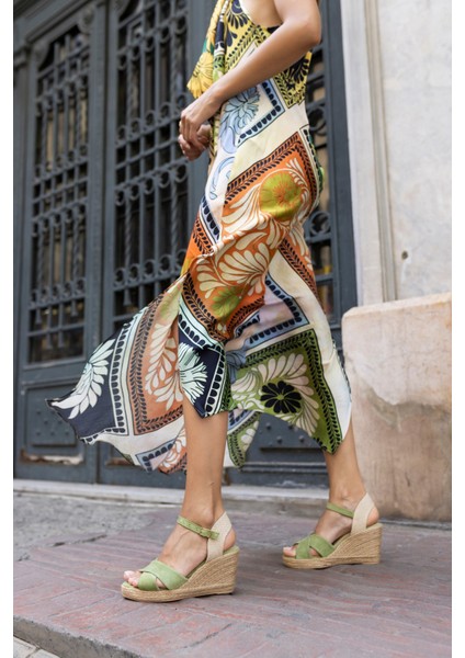 Nuno Kadın Siyah Çapraz Gercek Suet Espadrıl Sandalet fiyatları