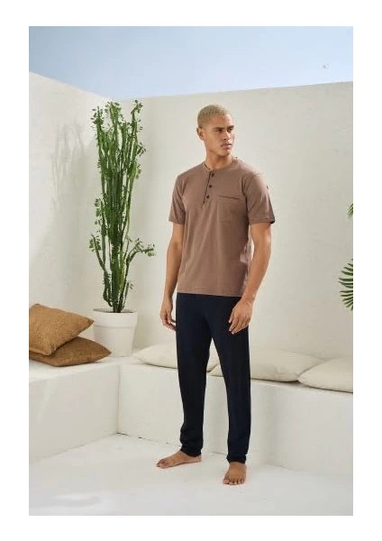 Mdb Kocabey 2090 Erkek Midi Yaka Pijama Takım