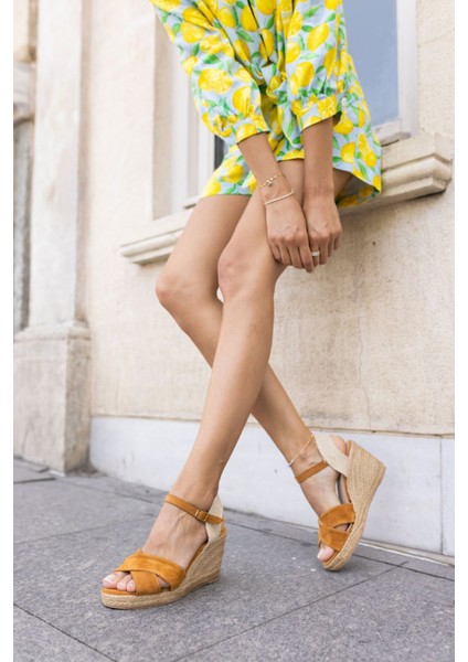 Nuno Kadın Siyah Çapraz Gercek Suet Espadrıl Sandalet fırsatları