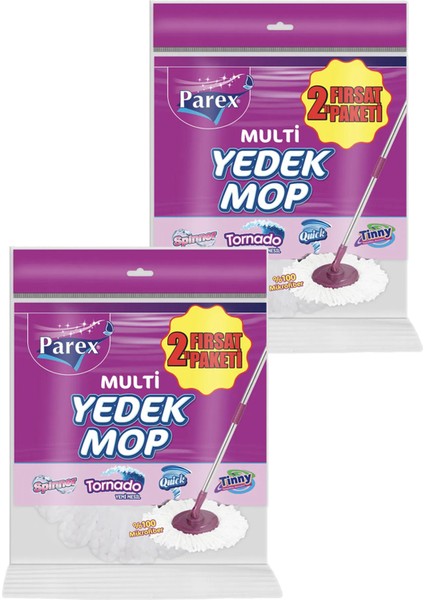 Multi Yedek Mop 2'li Paket (Sapsız) Toplam 4 Adet