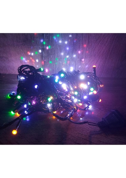10M 100 LED Damla Uçlu LED Işık Rgb Işık Siyah Kablo