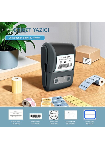 Mpı P1 Termal Yazıcı Etiket Yazıcısı Kablosuz Mini Taşınabilir Bluetooth, USB Şarjlı, Android, iOS indirimleri
