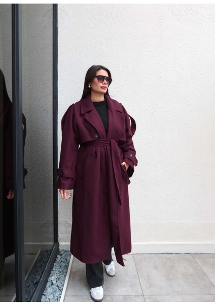 Apolet Detay Kuşaklı Uzun Kaban fırsatları