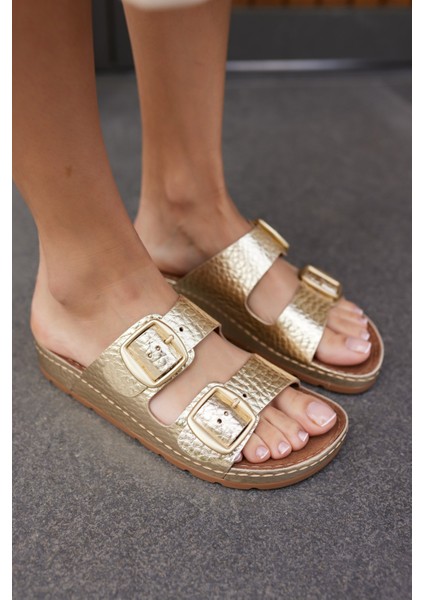 Parsy Kadın Vızon Suet Tokalı Terlık modelleri