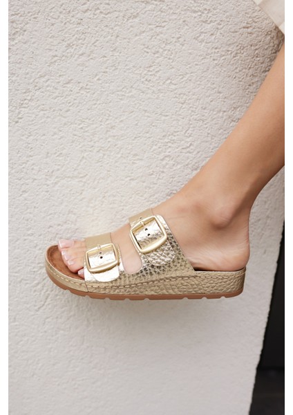 Parsy Kadın Vızon Suet Tokalı Terlık fırsatları