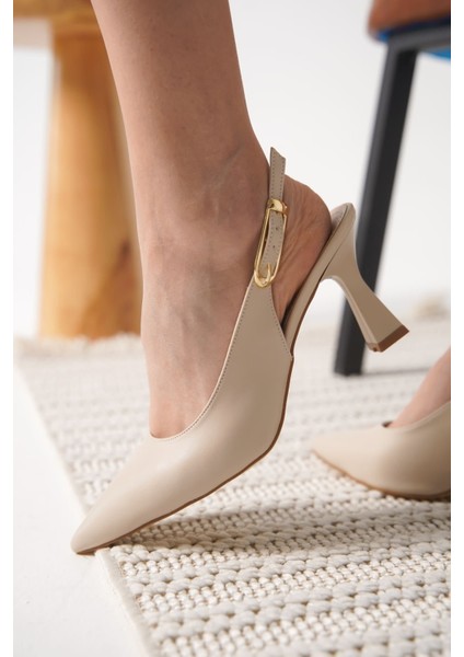Modaserdem Ophelia Kadın Mat Bej Topuklu Ayakkabı fiyatları